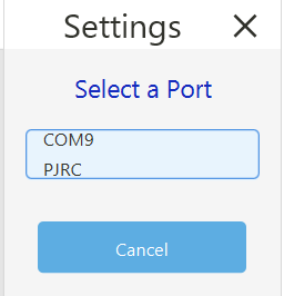 Selecting the Teensy 4.1 port