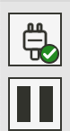Connected and playing icons
