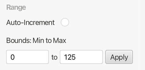 Horizontal axis auto-increment