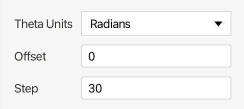 Angular axis controls in radians