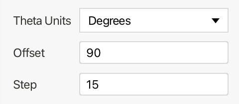 Angular axis controls in degrees