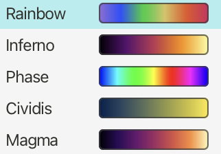 Spectrogram colormap options