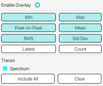 Statistics overlay options